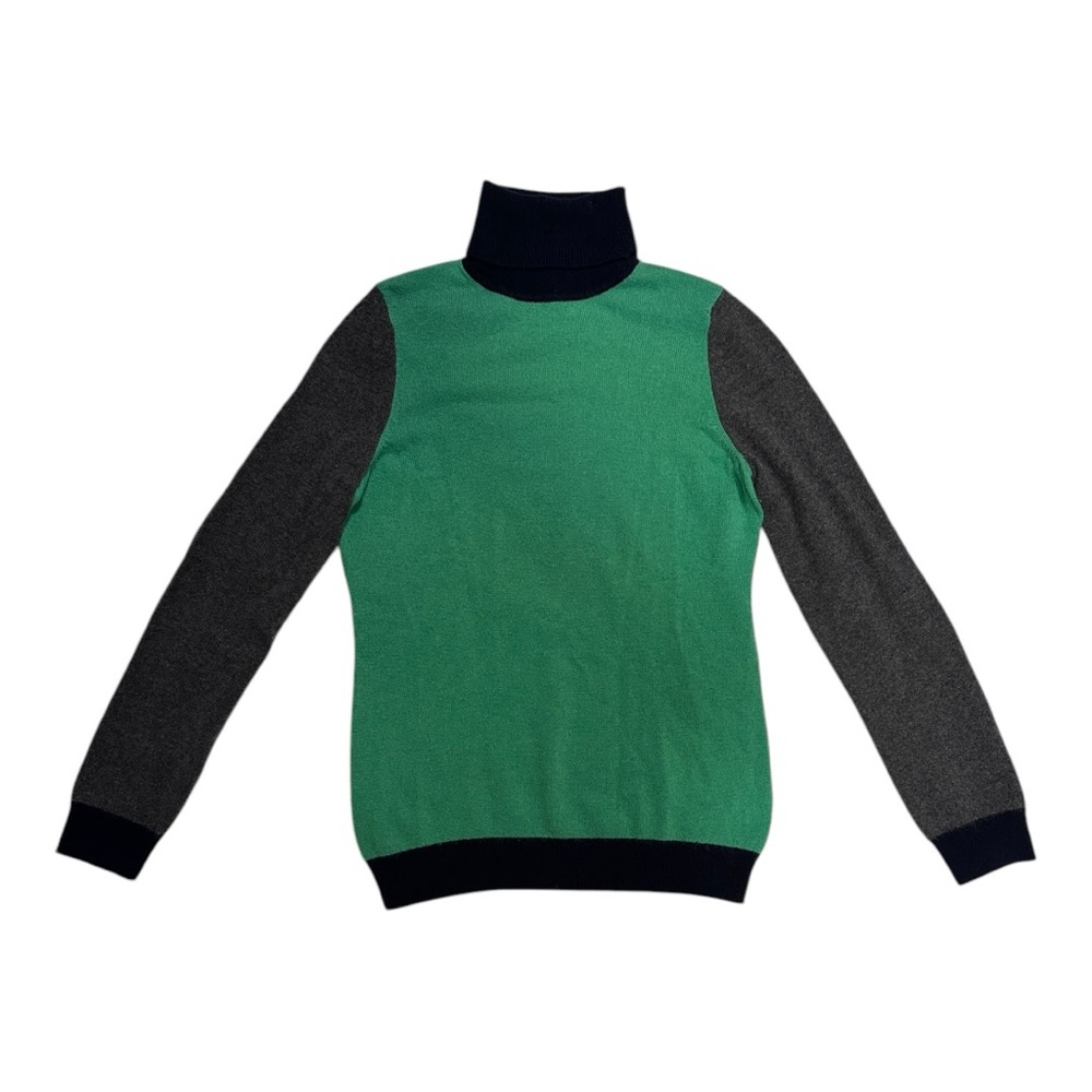 Talbots Colorblock Cashmere Turtleneck Size Small… - image 1
